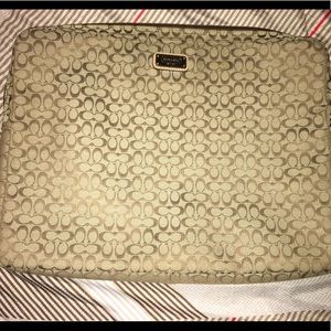 SOLD Coach laptop case! EUC